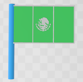 mexican flag bandera mexico mexicana de xico 3d print model - Mito3D