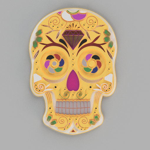mexican skull 3D print model - Mito3D