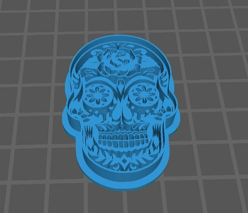 mexican skull cookie cutter Home face 3D print model - Mito3D