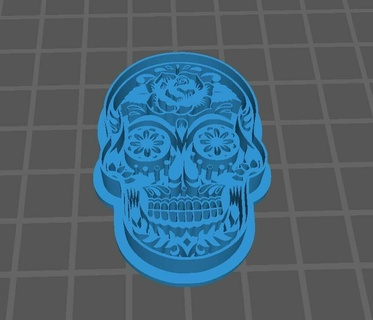 mexican skull cookie cutter Home cutter cookie skull mexican mexican skull face  3d print model - Mito3D