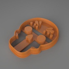 mexican skull cookie cutter death day mexico 3d print model - Mito3D