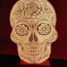 Meksikalı kafatası kemikler Lithophanie 3d print model - Mito3D