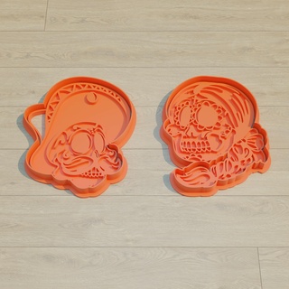 mexicano cráneo cortadores Víspera Santos arcilla calaveras masa galletas llorón panadería muerto día fondant marcador marcadores 3d print model - Mito3D