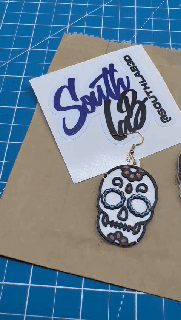mexican skull earrings keychain charm hallowen pack peterpan tinkerbell lightning cauldron mexicanskull 3d print model - Mito3D