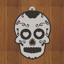 mexicano cráneo llavero 3d print model - Mito3D