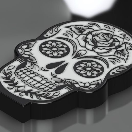 mexican skull lamp 3D print model - Mito3D