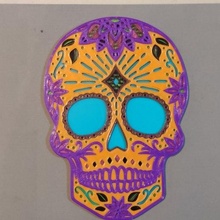 mexican skull sugar art day death dead halloween skulls 3d print model - Mito3D