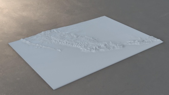 Messico topografico 3d carta geografica topografia formazione scolastica orografia 3d print model - Mito3D