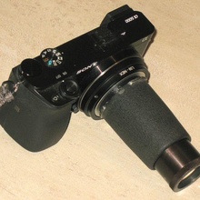 meyer gorlitz diaplan 35 80 m39 adaptador artilugio a6000 cámara montar óptica sony trioplan 3d print model - Mito3D