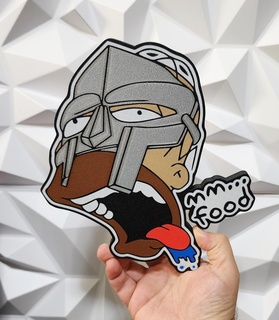 mf doom homer wutang simpsons mickey mouse disney mf doom rap hip hop bambu ams coaster magnet wall art 2d  3d print model - Mito3D