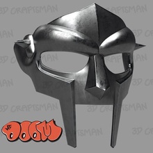 mf doom máscara 3d prontos impressão rapper quadril hop mic super herói vilão brinquedo jogo arte óculos disfarce traje metal 3d print model - Mito3D