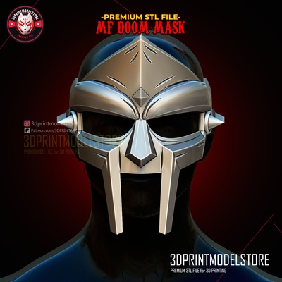 mf kıyamet maske metal gladyatör kostüm oyunu cadılar bayramı sahne moda mfdoom dr kaya grup hip hop's hiphop müzik hayran kötü adam kask 3d print model - Mito3D