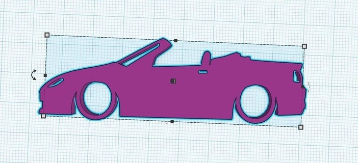 mg tf llavero coche vehiculo vehículo 3d print model - Mito3D