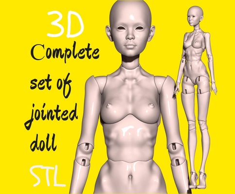 desaparecido combate 3d muñeca articulado bjd ooak digital mano impresión muñecas imprimir stl arte hermoso estatua 3d print model - Mito3D