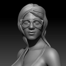 mia Khalifa Frau Skulptur Modell Mädchen Bikini 3d print model - Mito3D