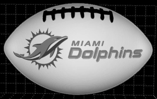Miami dauphins Football lumière bougie chauffe plat train lire fête 3d print model - Mito3D