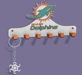 miami dolphins nfl keys holder wall Home football team national league giants dallas cowboys american soccer board kansas 3d print model - Mito3D