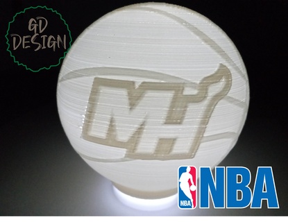 Miami Hitze Basketball Teelicht lesen Licht Party verschiedene nba 3d print model - Mito3D