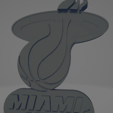 miami calor llavero nba baloncesto cesta deporte llave llaves anillo recuerdo 3d print model - Mito3D