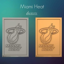 Miami sıcaklık logo Rahatlama 3d Yazdır model Sanat Basketbol heykeller işaretler logolar 3d print model - Mito3D