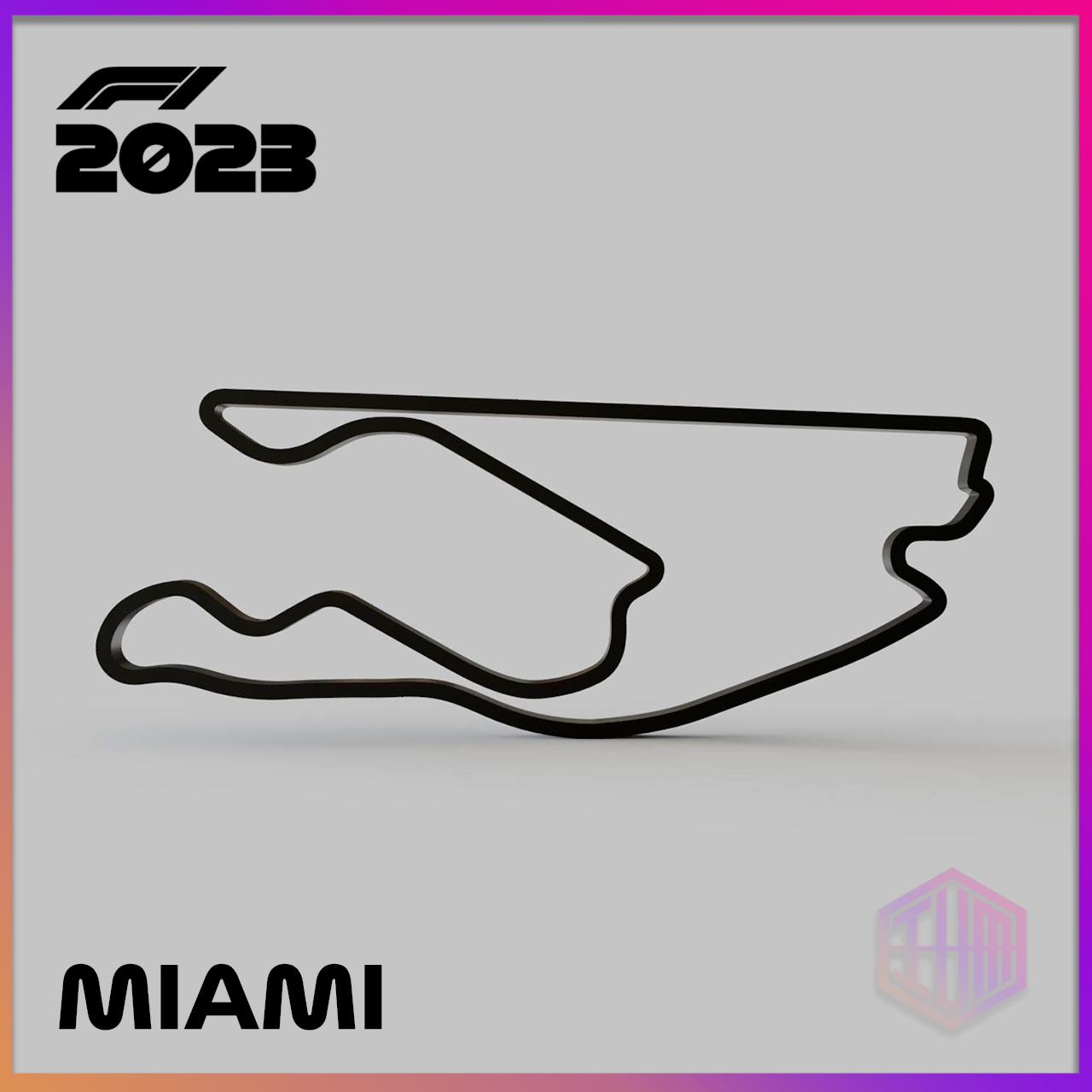 miami international autodromo f1 2023 track collection circuit formula 1 wall circuits pack calendar aston martin ferrari mercedes redbull 3D print model - Mito3D