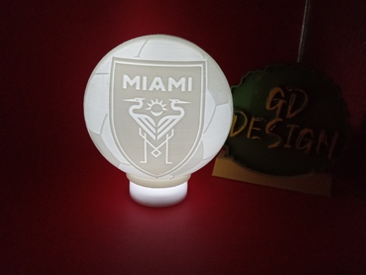 miami mls futbol ışık tealight okuma parti d cor adam mağara sanat çocuklar oda gece lambası 3d print model - Mito3D