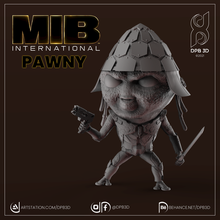 mib pawny art fan men black chess space galaxy alien peon pawn armor fantasy war martian 3d print model - Mito3D