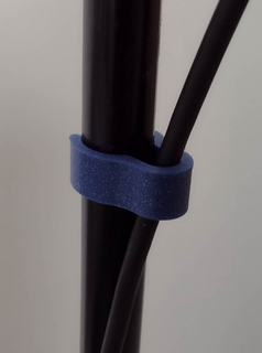 micrófono estante soporte cable clips acortar 3d print model - Mito3D