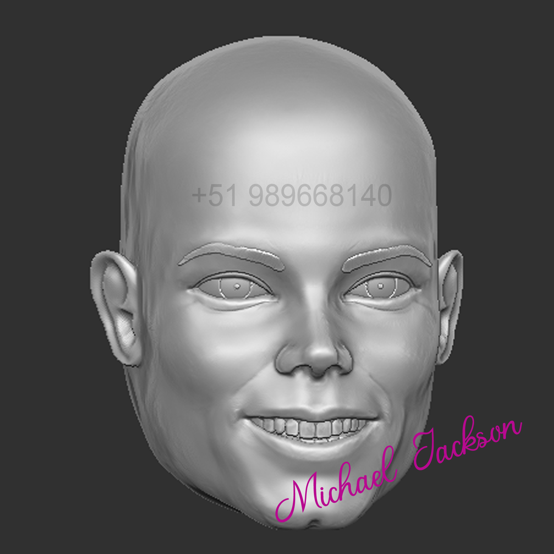 michael jackson art jakson maicol cantante pop estatua cabezon botarga 3D print model - Mito3D