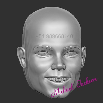michael jackson kunst folge maicol cantante pop estatua cabezon botarga 3d print model - Mito3D