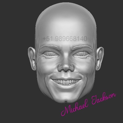 michael jackson kunst folge maicol cantante pop estatua cabezon botarga 3d print model - Mito3D