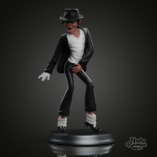 Michael jackson pop Rocha música Admirador arte desenho animado quadrinho 3dart brinquedo colecionável 3d print model - Mito3D
