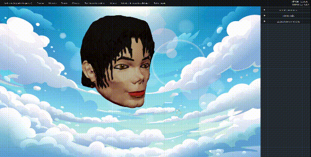 Michael Jackson 3 Kopf Kunst 3d print model - Mito3D