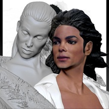 michael jackson angel you there live 3d print model art 1990 90 90s singer girl beautiful character people human love woman man sculpture sculpt hollywood music actor legend king pop mj 3d print model - Mito3D