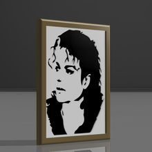 michael jackson decorative frame 3d print model - Mito3D
