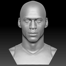 Michael Ürdün büst 3d baskı Sanat Chicago boğalar Lakers Pippen Kobe Bryant Lebron James köri Durant giannis mahmuzlar nba Basketbol shaq 3d print model - Mito3D