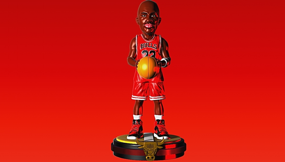 michael jordan mj nba chicago bulls 23 figure basketball Art 3D print model - Mito3D