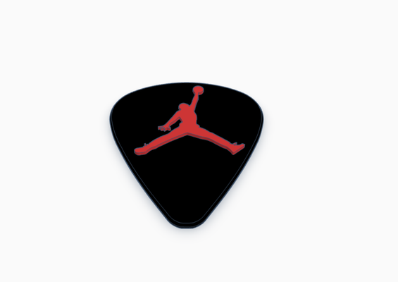 michael jordon guitar pick bass electric acoustic instrument music rock classical basketball set collection logo play station playstation 3d print model - Mito3D