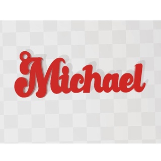 michael keychain name accessories 3d print model - Mito3D