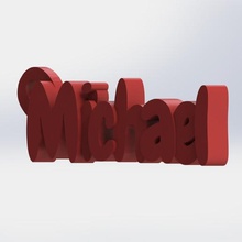 michael keychain gadget named keyring 3d print model - Mito3D
