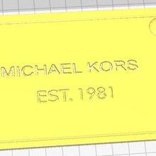 michael kors v1 plate fashion plate michael kors michael kors badge michael kors handbags michael kors logo 3d print model - Mito3D