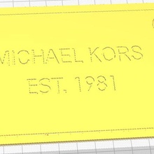 Michael kors v2 assiette mode badge sacs main logo 3d print model - Mito3D