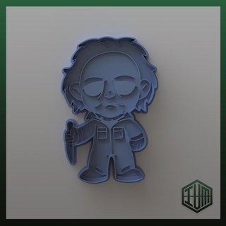 michael myers cookie cutter - halloween 2k23 cookies clay terror 3d print model - Mito3D