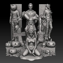 Michael myers diorama stl Halloween ender 3d terrore orrore Jason Sexta feira 13 3d print model - Mito3D
