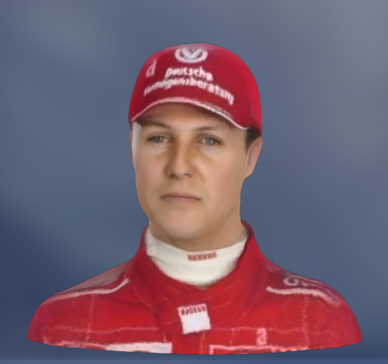 Michael Schumacher corps Humain visage buste f1 utilisation 2023 3D print model - Mito3D