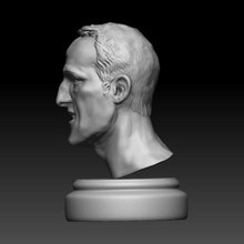 michael schumacher zbrush model art portrait race sport driver champion formula 1 human head 3d print model - Mito3D