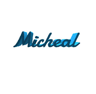 Micheal oğlan erkek adam ilk isim dekorasyon Sanat ev gün bricoloup 3d 3d print model - Mito3D