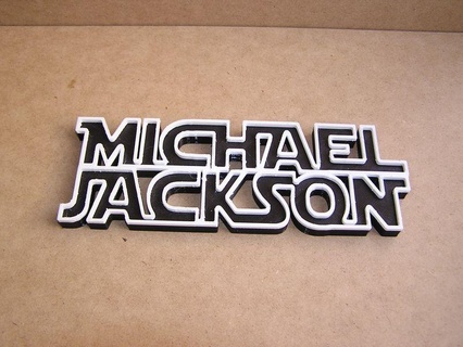 michel jackson logo pop music singer number one 3d print model - Mito3D