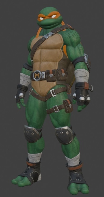 michel ange fortnite tmnt tortues personnage 3d print model - Mito3D