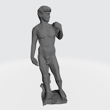 michelangelo low poly a arte baixa contagem de polígonos estátua escultura estatua 3d print model - Mito3D